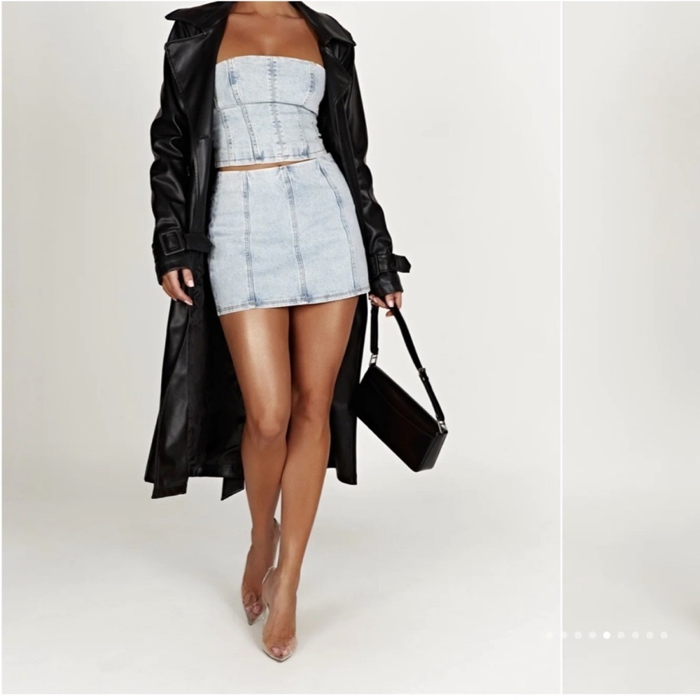 MESHKI Jordana Denim Tube Top NWT Size XL